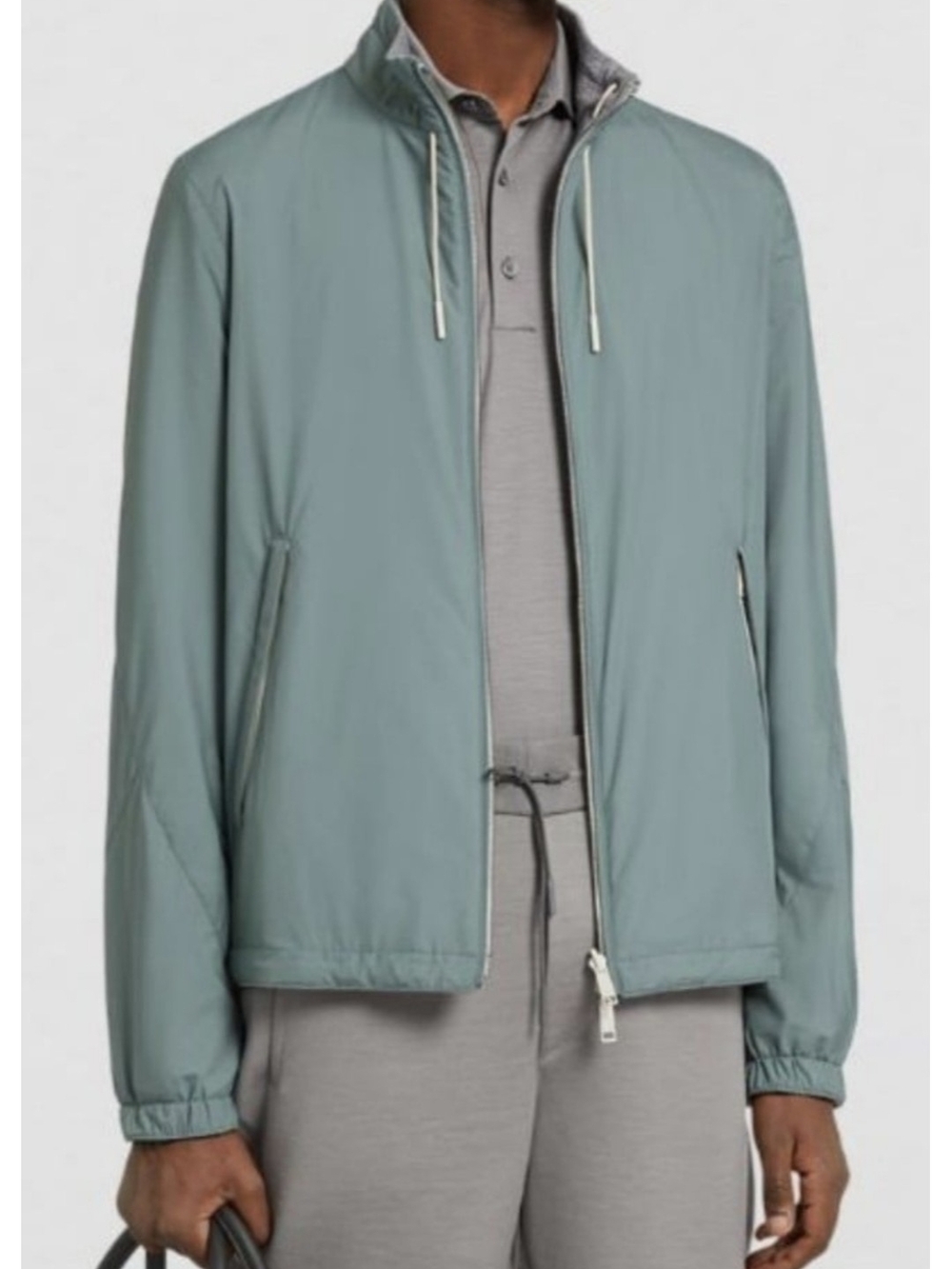 Zegna  Green Reversible Zip-Up Jacket Size 58 / New With Tags